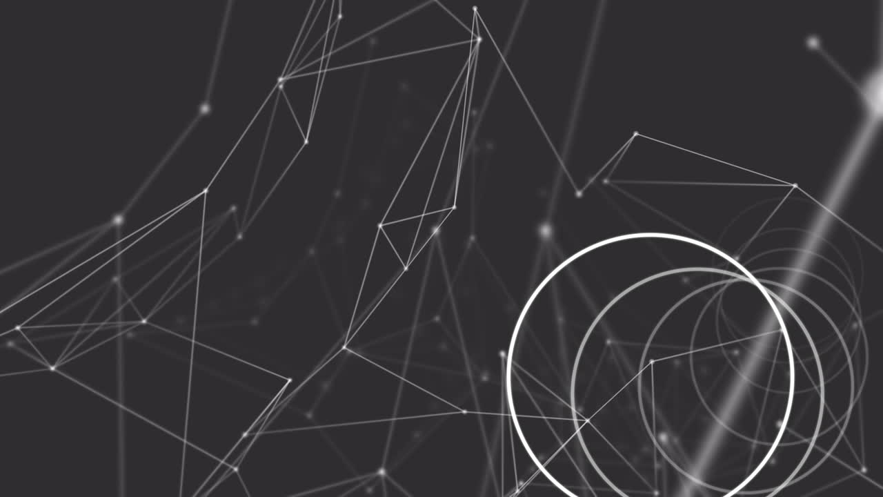 배경에 연결의 네트워크를 통해  ⁇  원의 애니메이션