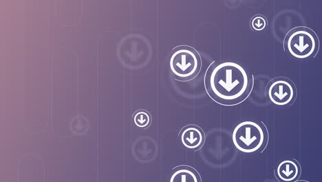 las flechas circulares de fondo. abstracto limpio, simple y brillante animación de fondo. hermoso diseño de movimiento. los conceptos de negocios, finanzas, tecnología, futurista, internet, datos, fibra óptica, velocidad, inalámbrico, web, móvil, sin costuras, loopable