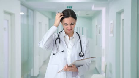 médico indio confundido pensando en algo