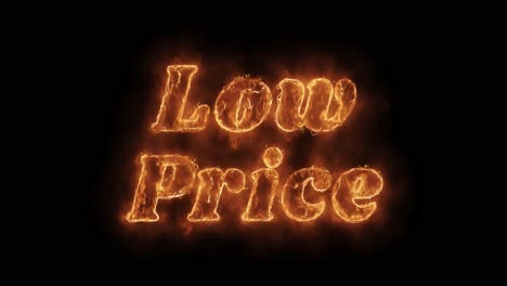low price - burning text