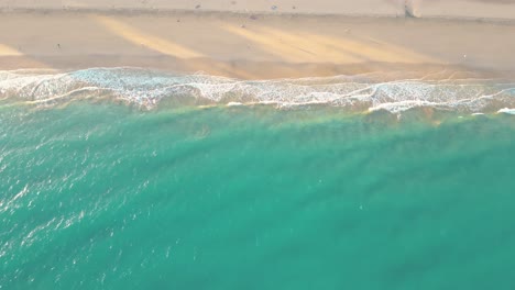 Summer-seascape-beautiful-waves,-blue-sea-water-in-sunny-day