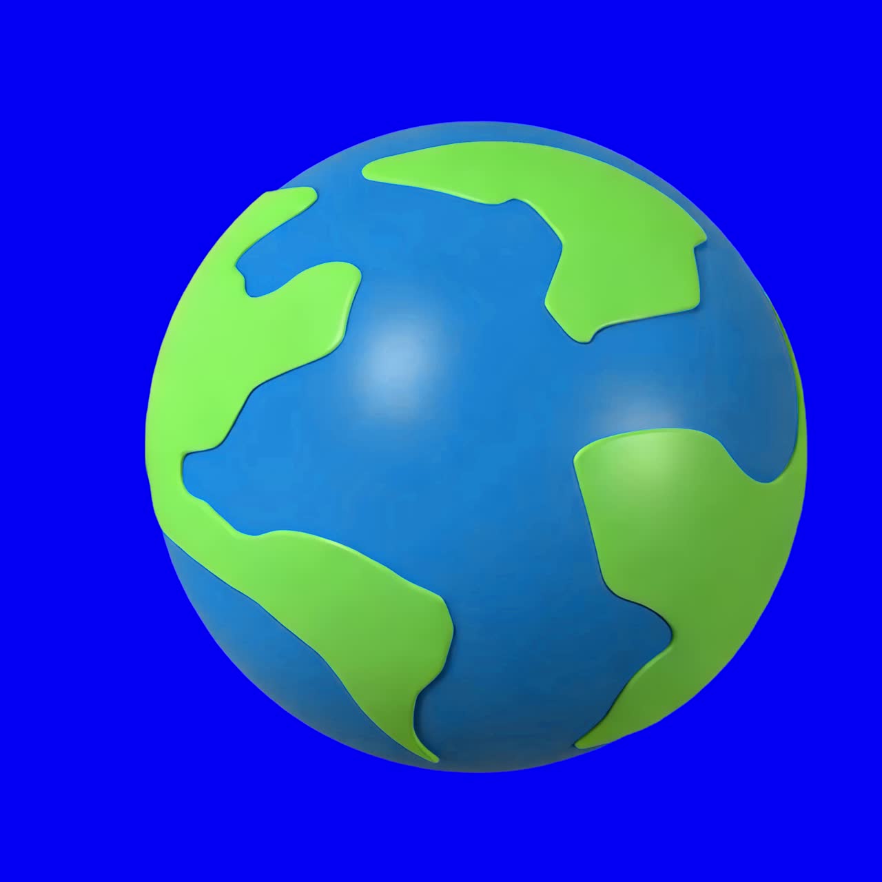 Colorful globe puzzle design animation, transparent 4K video, green screen