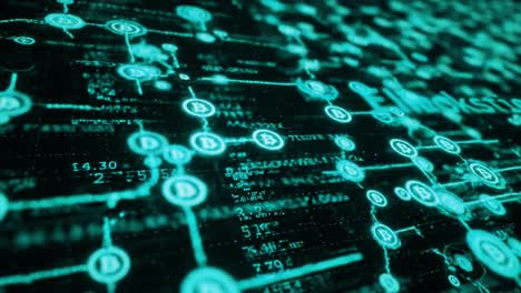 exploration of digital connections: a deep dive into abstract data visualization representing blockchain technology and cryptocurrency networks