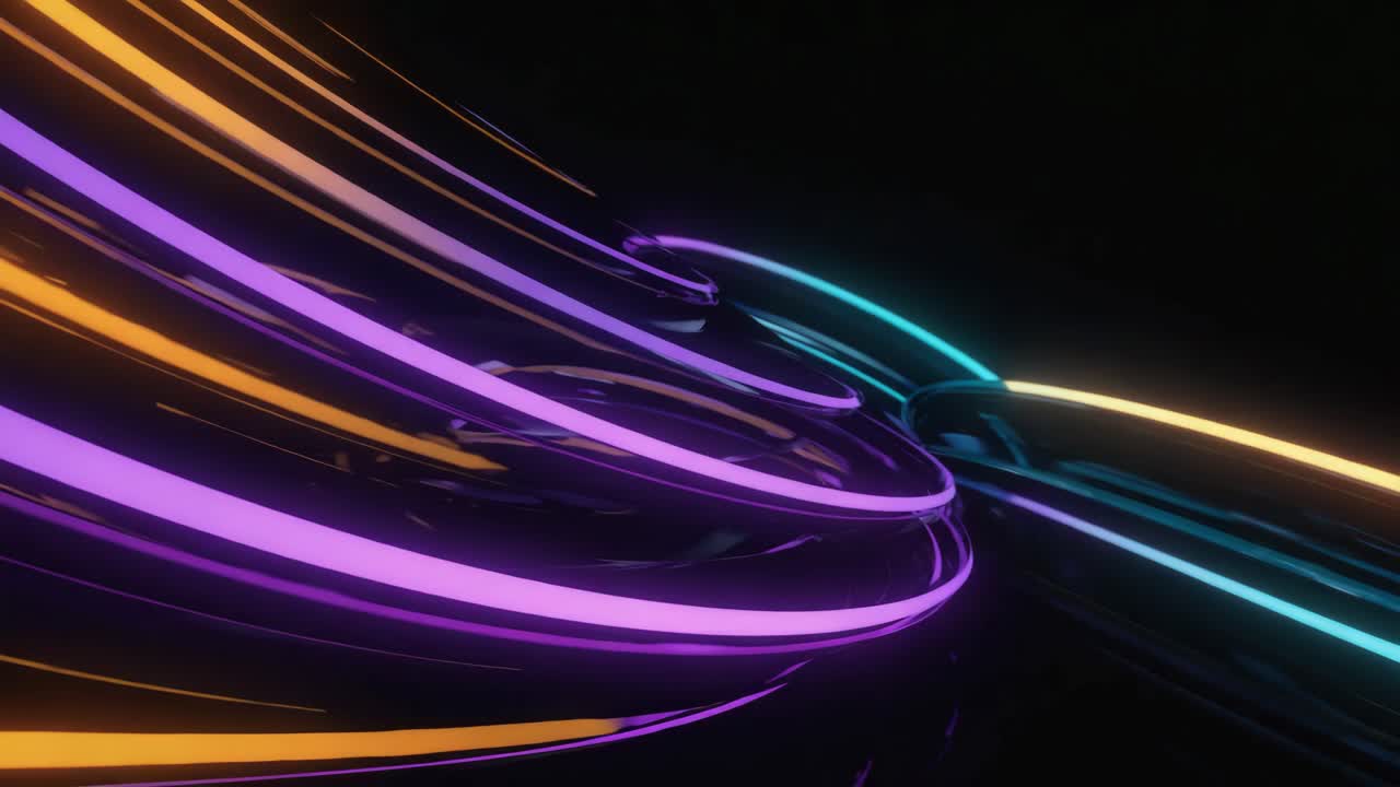 rutas de luz de neón abstractas