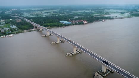 drone shot of a bridge