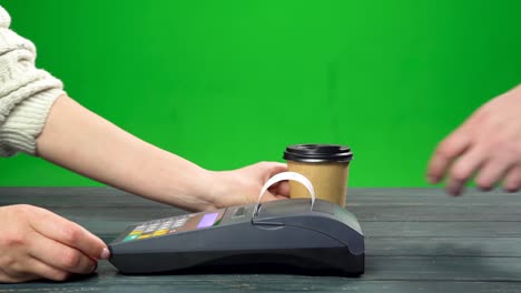 payment processing and coffee order