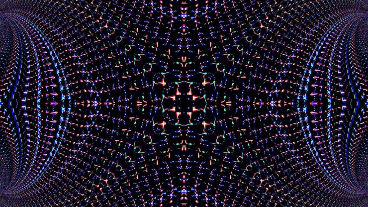 Bright abstract light governing full color, kaleidoscope