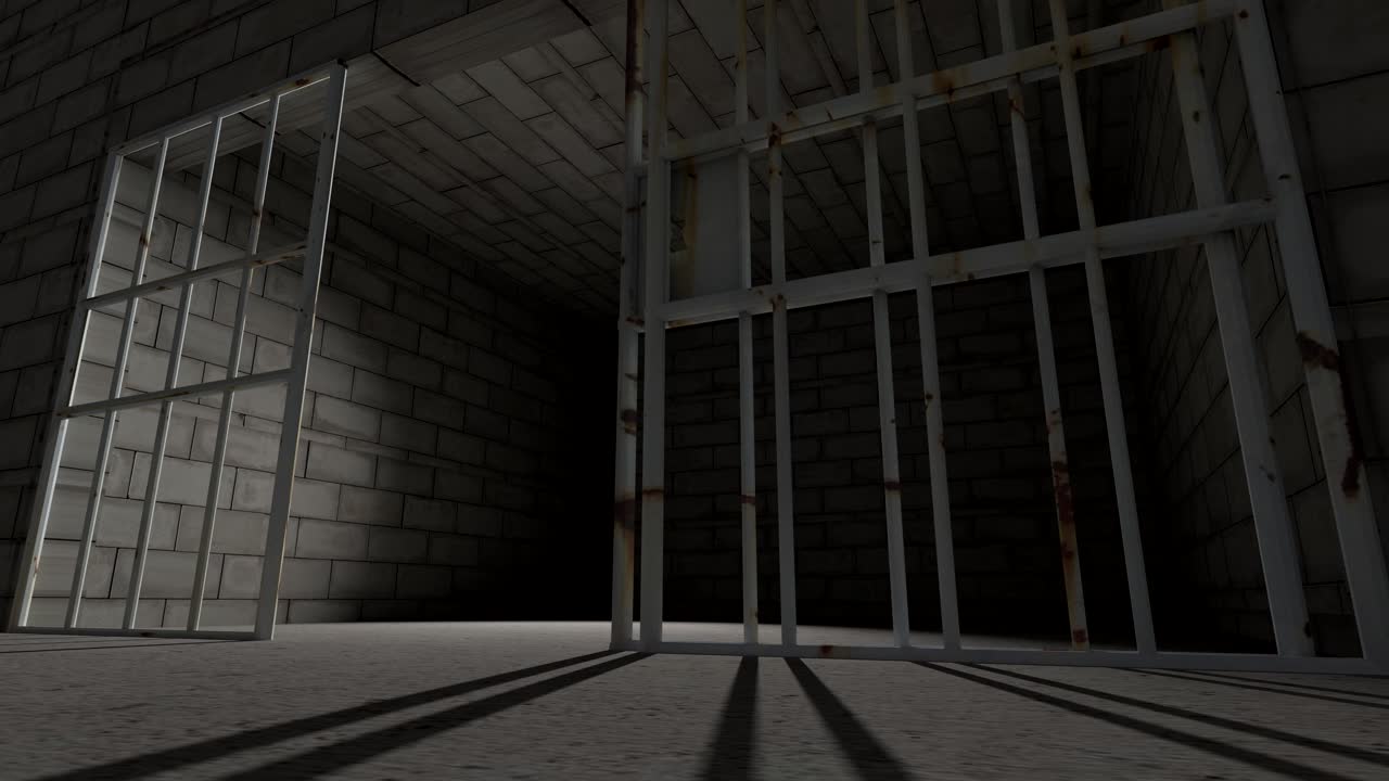 celdas de la cárcel cerrando 4k