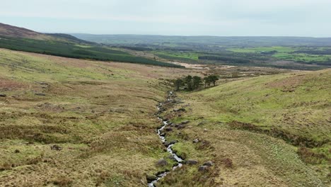 waterford comeragh mountains drone flight down the tay river to ned currans ruined cottage on a spring morning