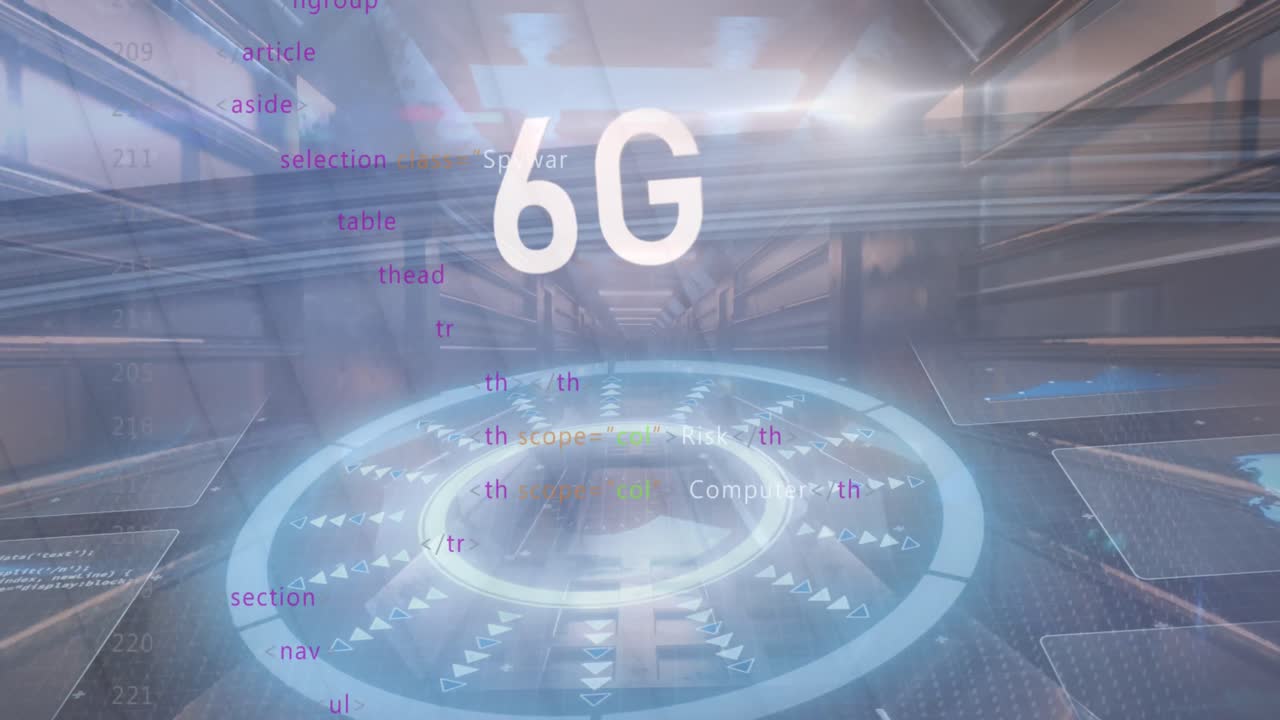 투명한 배경 위에 컴퓨터 데이터 처리의 애니메이션