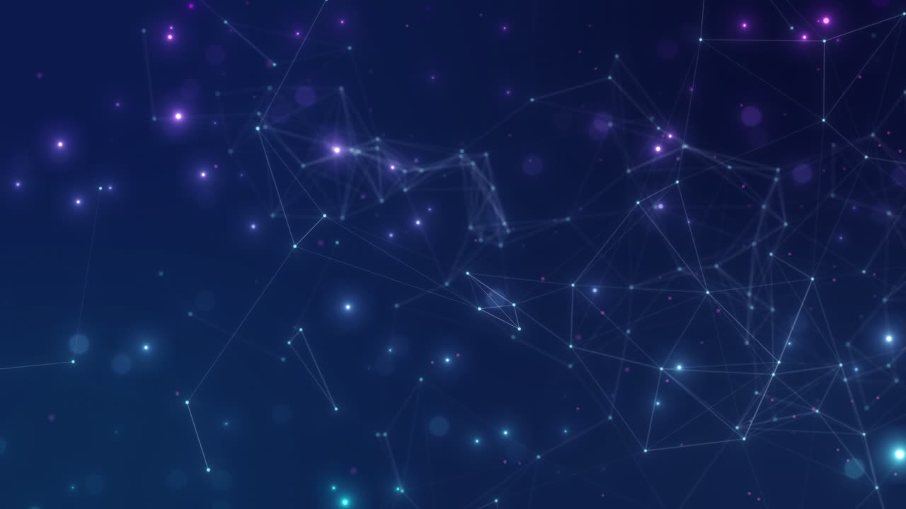 Blue geometric shapes futuristic innovation feeling concepts of technology connectivity digital
