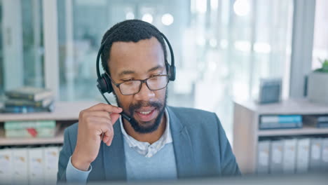 Computer,-call-center-and-support-with-a-black-man
