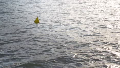 small yellow sea ​​buoy