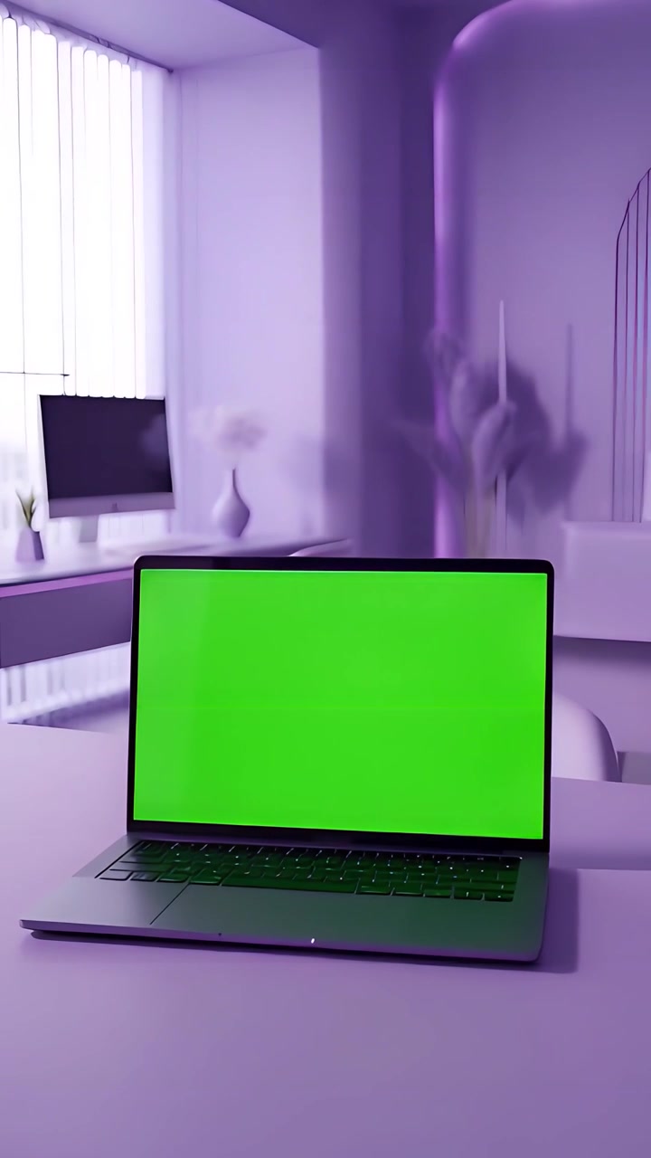 Laptop Green Screen Mockup Video 4K