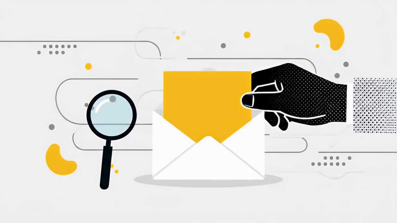 Illustrazione vettoriale moderna di controllo e-mail e indagine sulla sicurezza dei dati