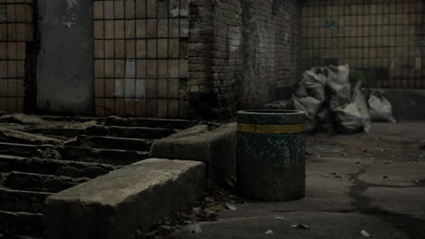 old abandoned garages in the forest