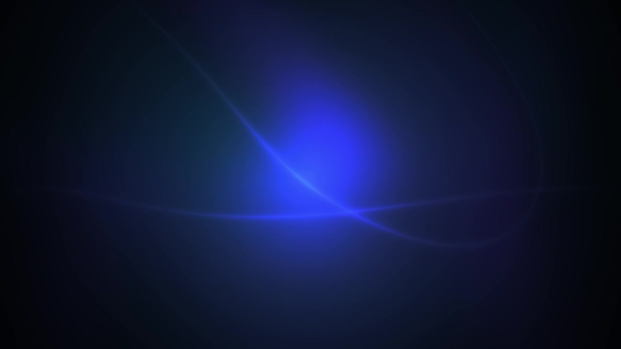 Ondas de luz azul abstractas moviéndose sobre un fondo oscuro