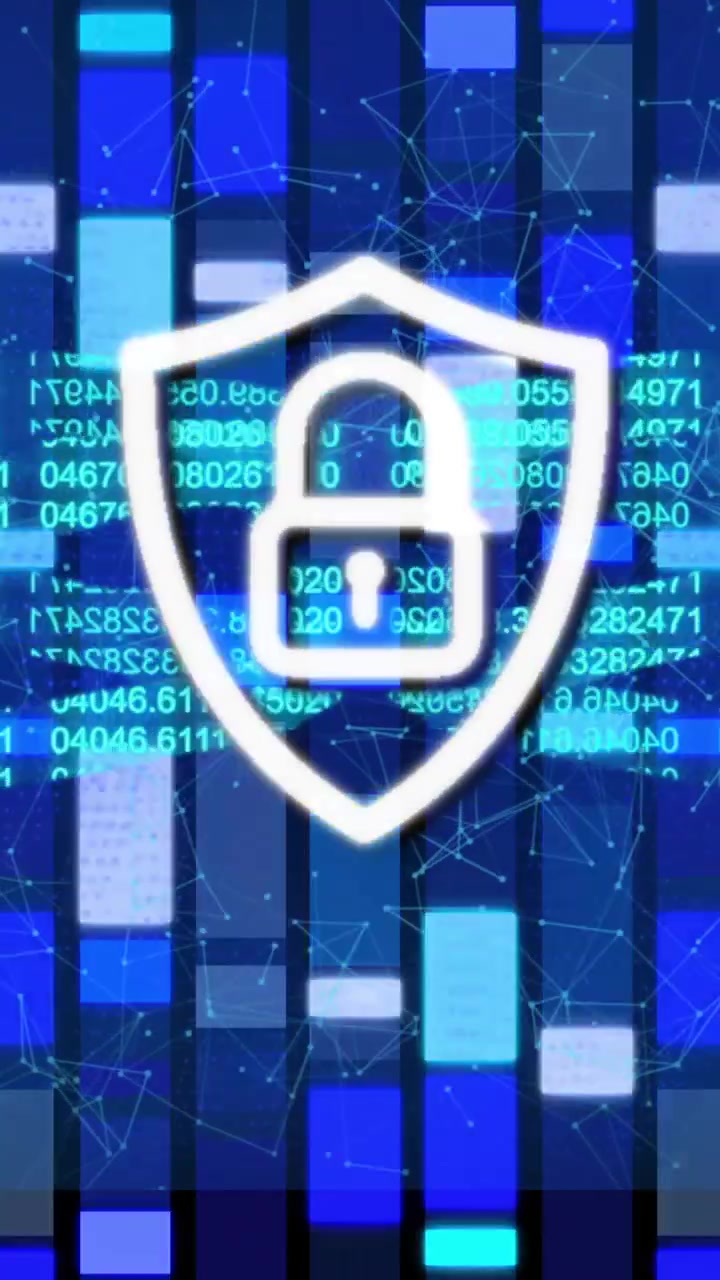 Animazione di lucchetto su elaborazione dati