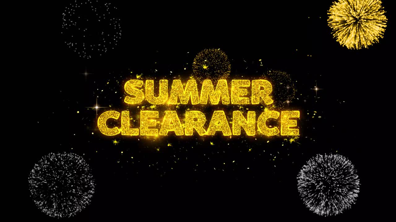 Summer Clearance Sale with Fireworks