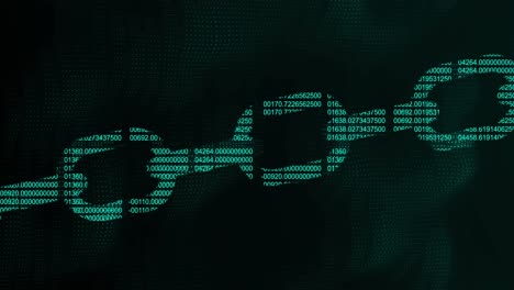 animazione dell'elaborazione dei dati che forma una catena su sfondo nero