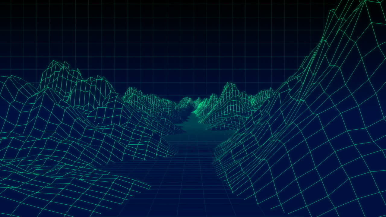 Digitally generated video of mountain