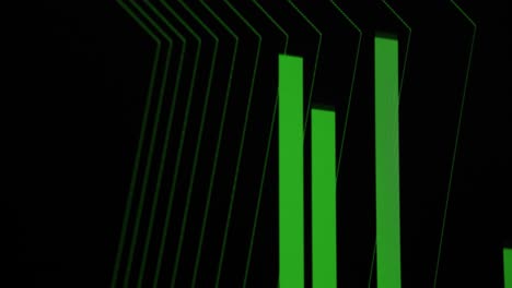 Music-production-volume-green-wave-black-background-oscillating-increasing-waveform