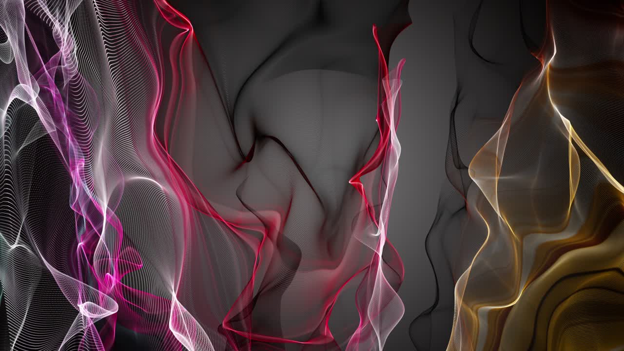 animación fantástica con objeto de onda de partículas en cámara lenta, 4096x2304 bucle 4k