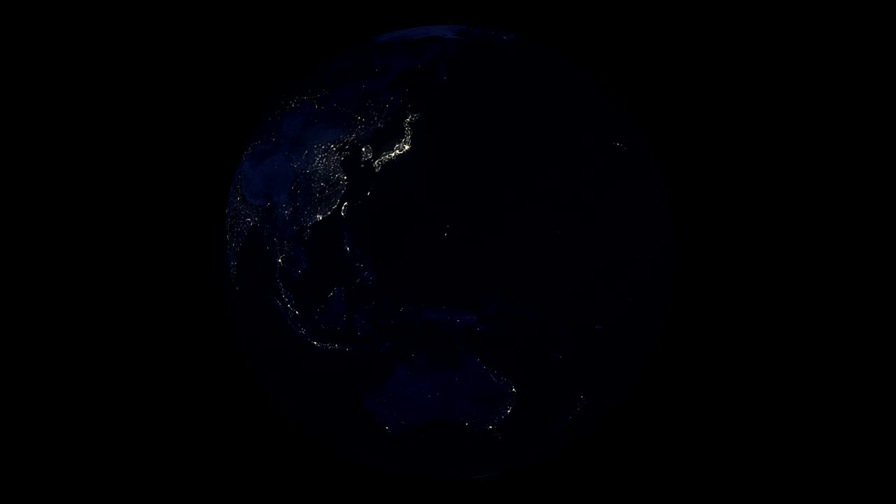 地球の回転 - アルファオーバーレイ