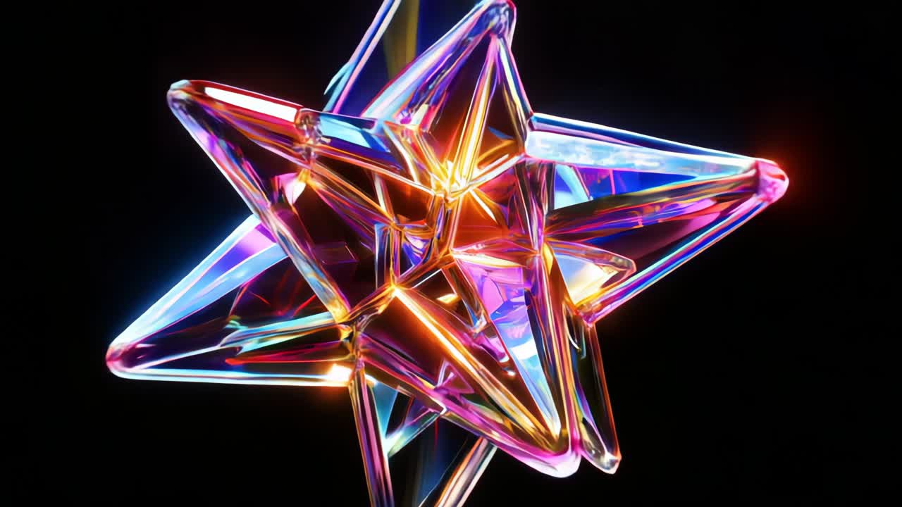 Abstract Iridescent Star