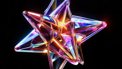 abstract iridescent star