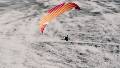 Aerial-shots-of-low-flying-paraglider