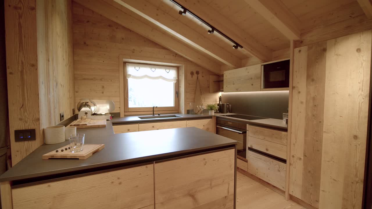 diseño de interiores de madera hechos a mano modernos cocina a medida tiro de empuje