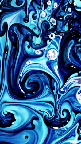 abstract blue and black liquid swirls