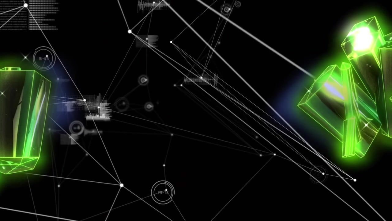 Animation of network of connections with icons