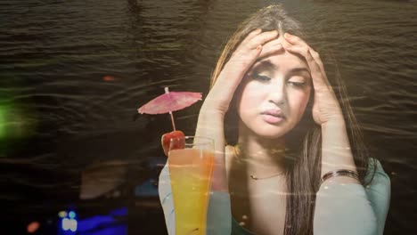 animación digital de una mujer deprimida 4k
