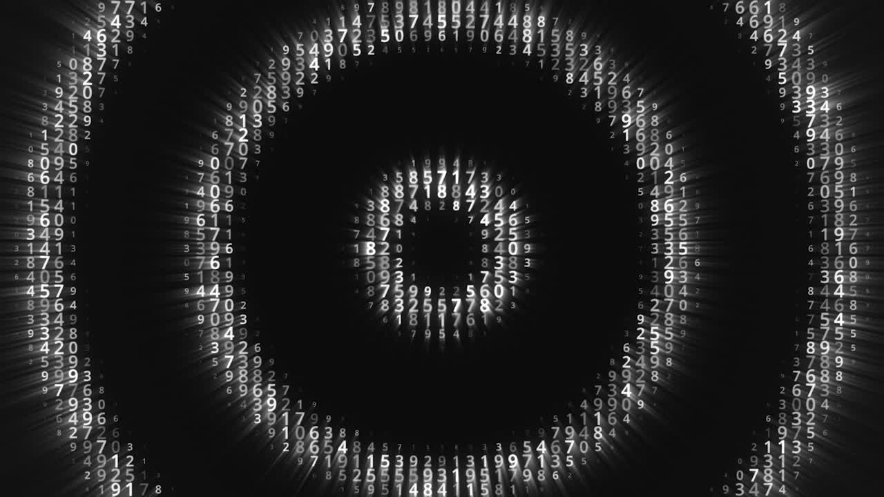 patrón de números circulares abstractos