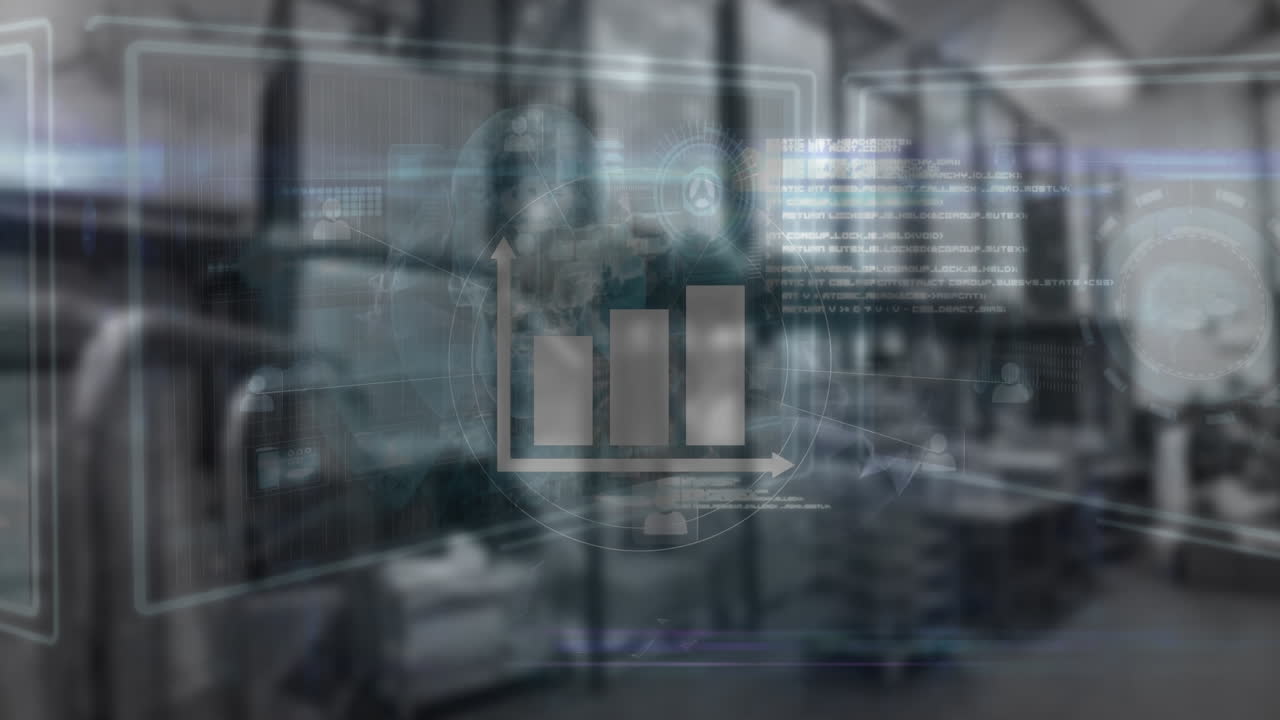 Animation of data processing over warehouse