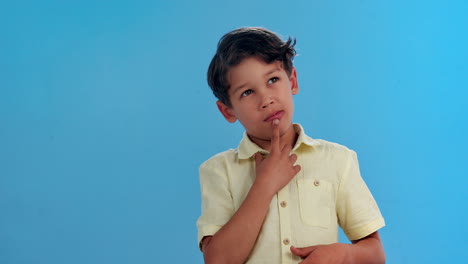 a boy thinking