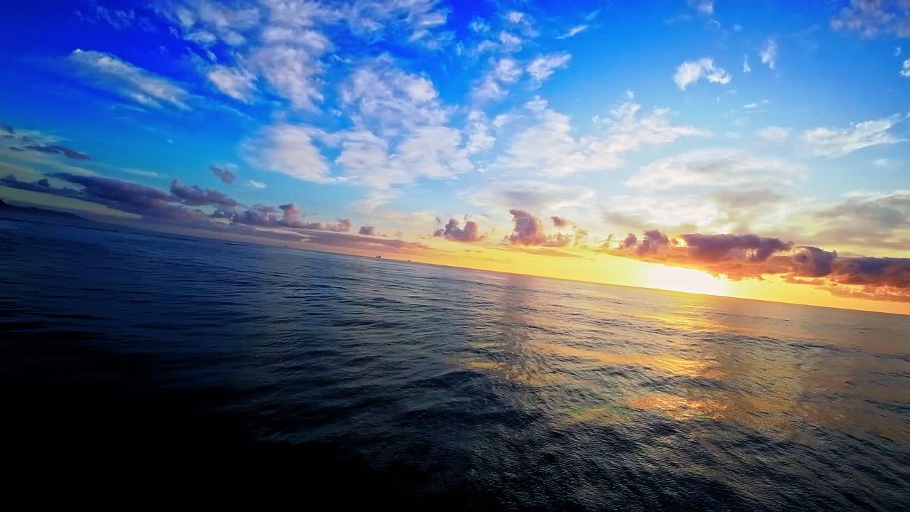 beautiful beach fly pass at sunrise