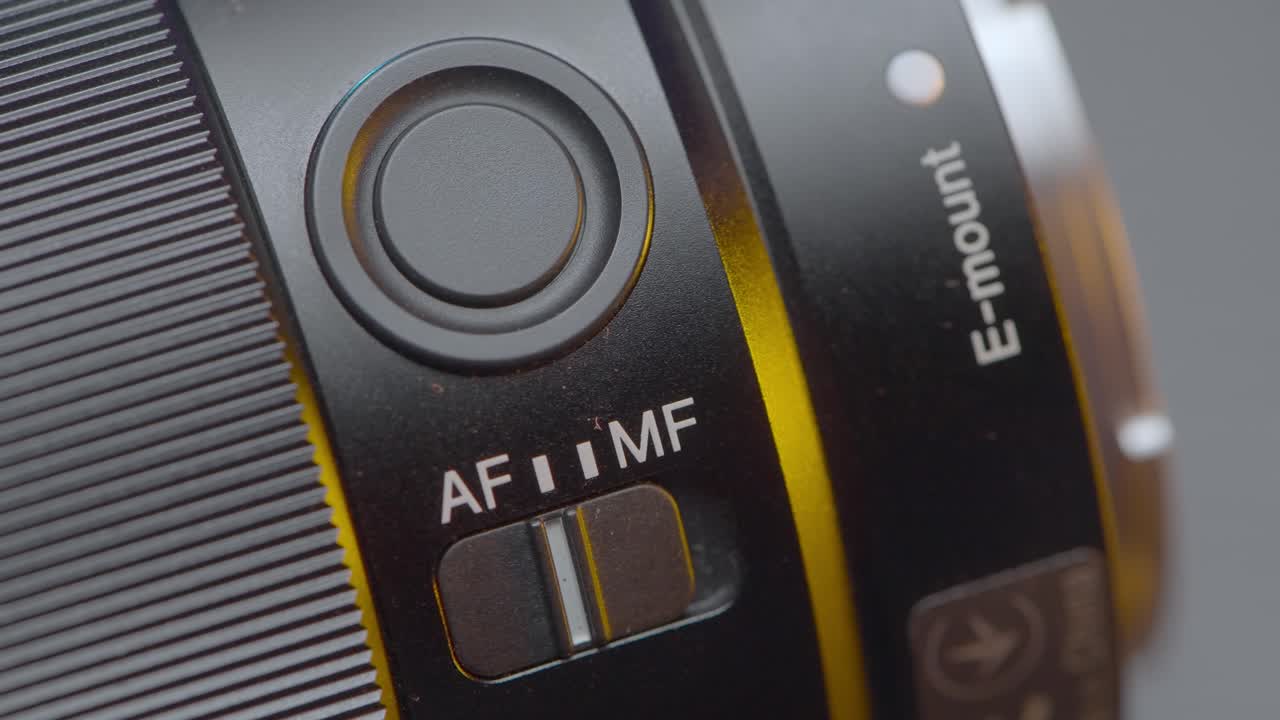 Close-up of a Sony E-mount Lens