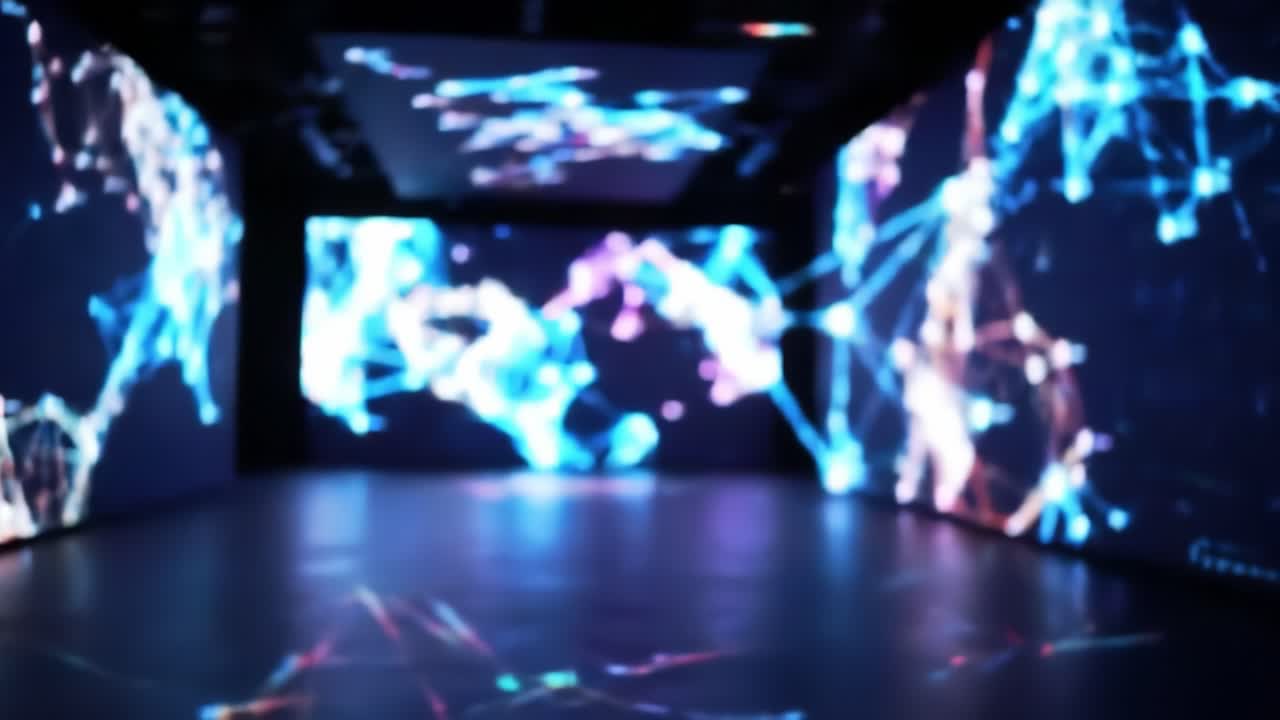 Abstract Projection Mapping Art Installation