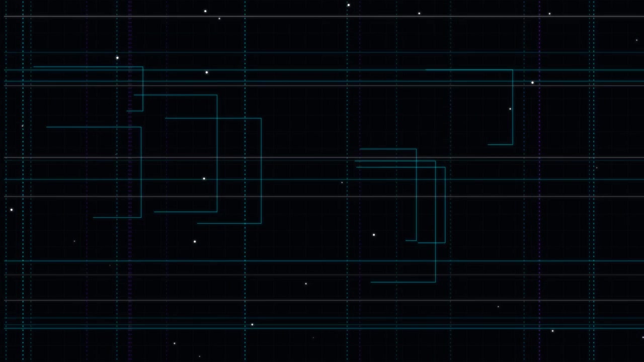 Abstract Digital Grid Background with Moving Geometric Lines
