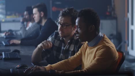 team collaboration at a computer
