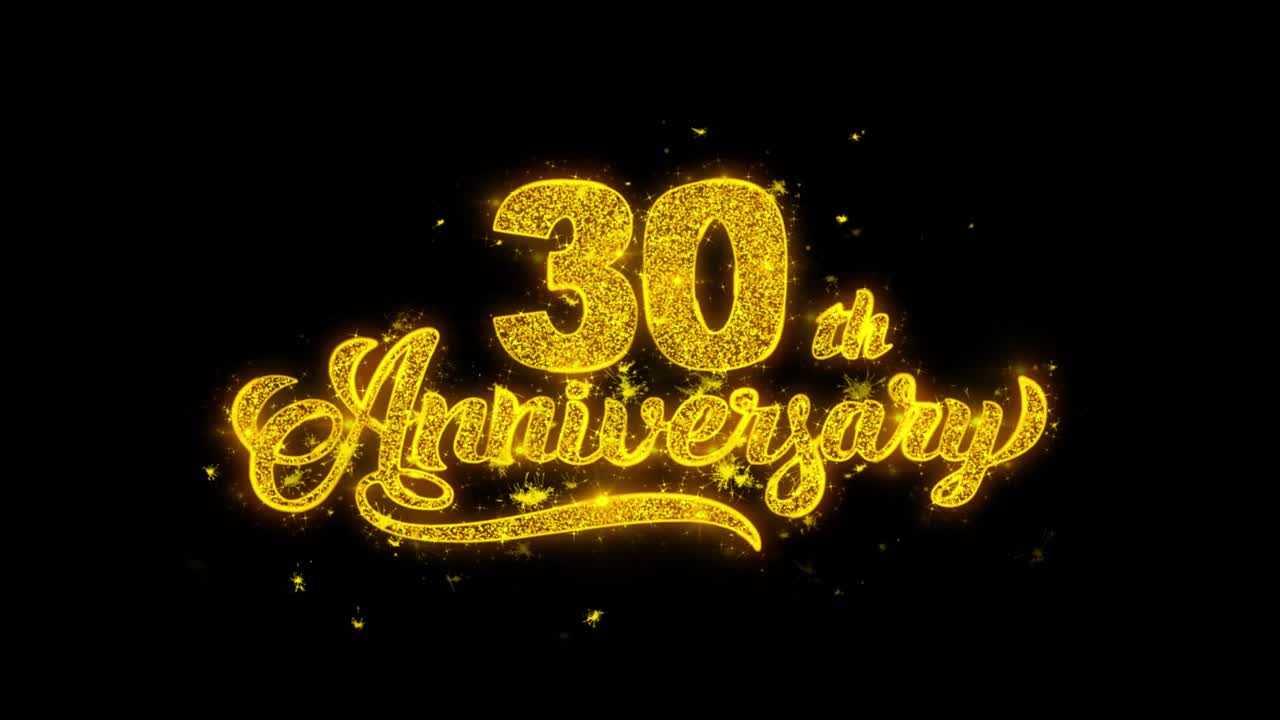 30th Anniversary Sparkling Gold Graphic