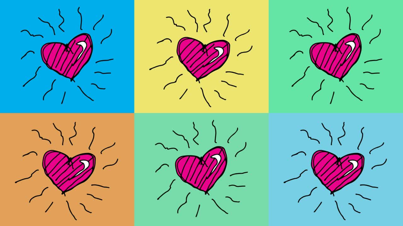 niños dibujando arte pop fondo sin costuras con tema de amor