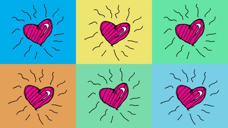 niños dibujando arte pop fondo sin costuras con tema de amor