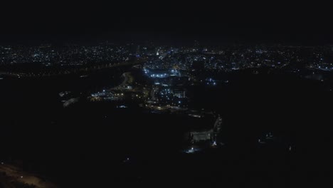 ciudad por la noche desde arriba