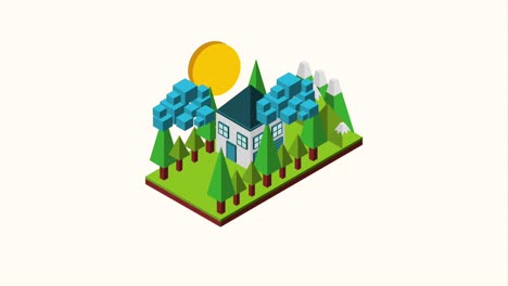 landscape isometric concept