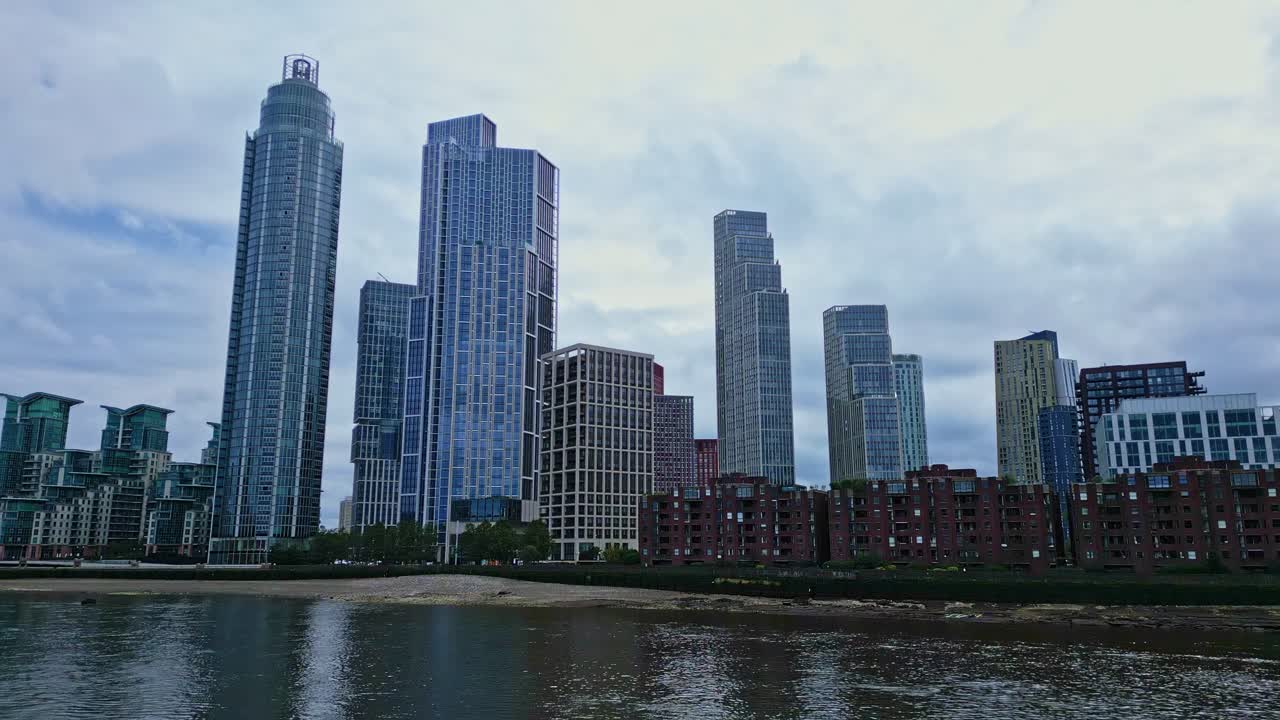 Stunning Skyline of Modern Skyscrapers by the River in London