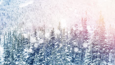 schnee fällt auf dem land